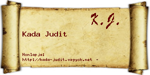 Kada Judit névjegykártya